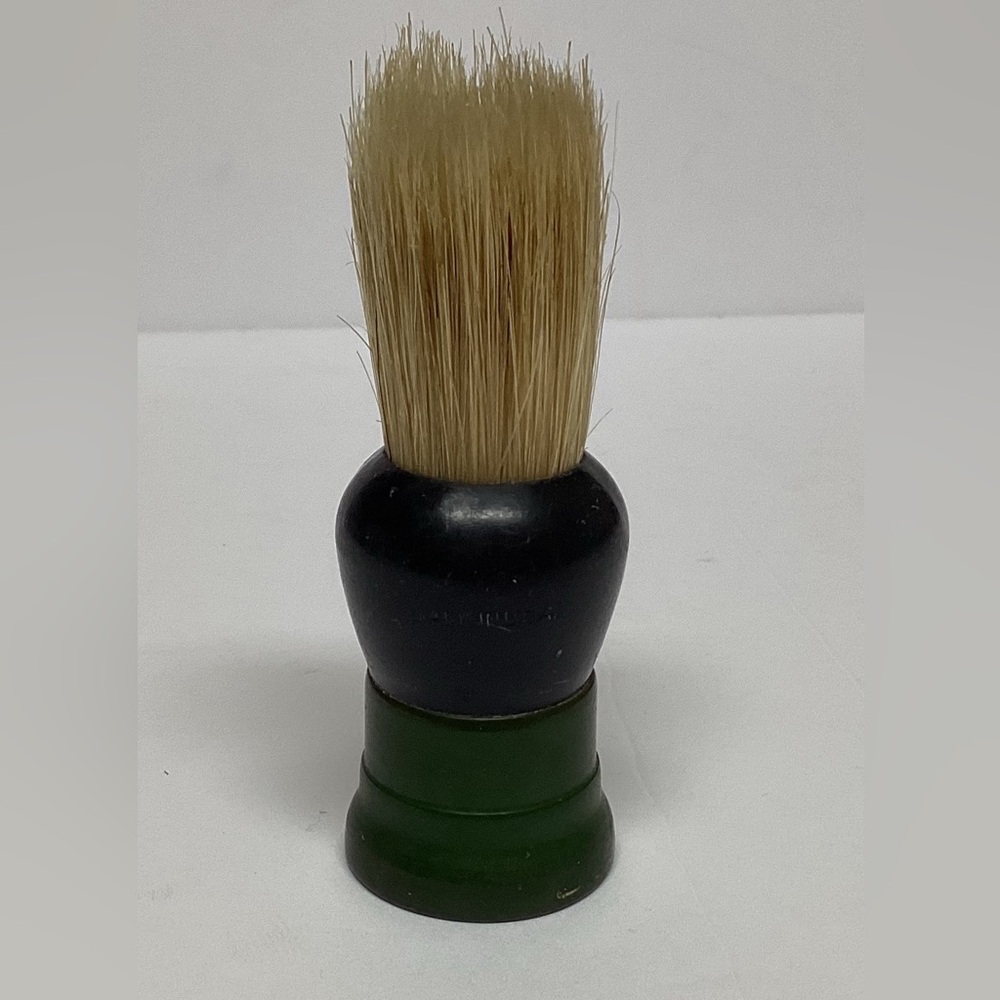VINTAGE EVER READY 150 SHAVING BRUSH, MARBLED GREEN BAKELITE HANDLE